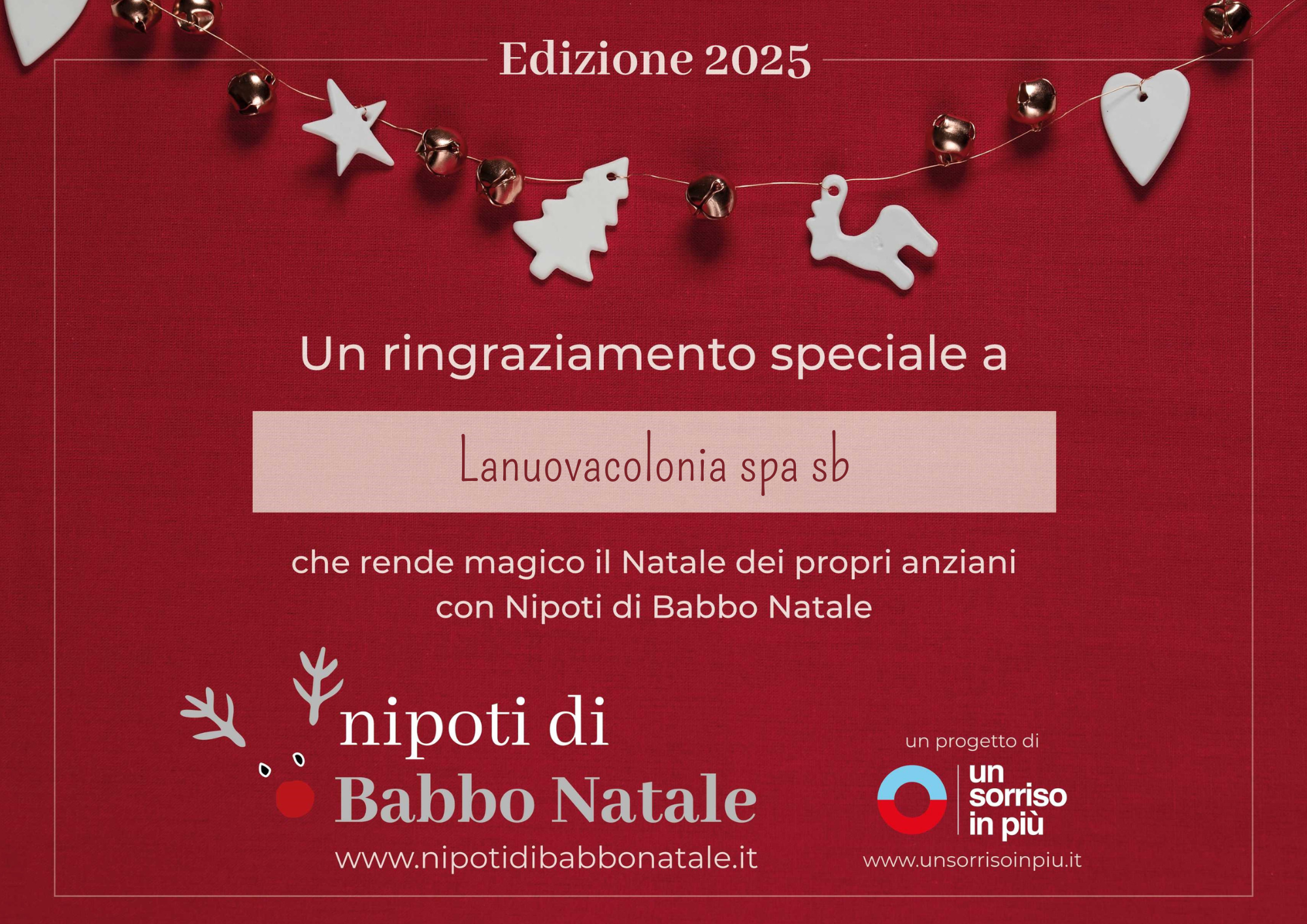 RSA La Nuova Colonia aderisce al progetto “Nipoti di Babbo Natale”
