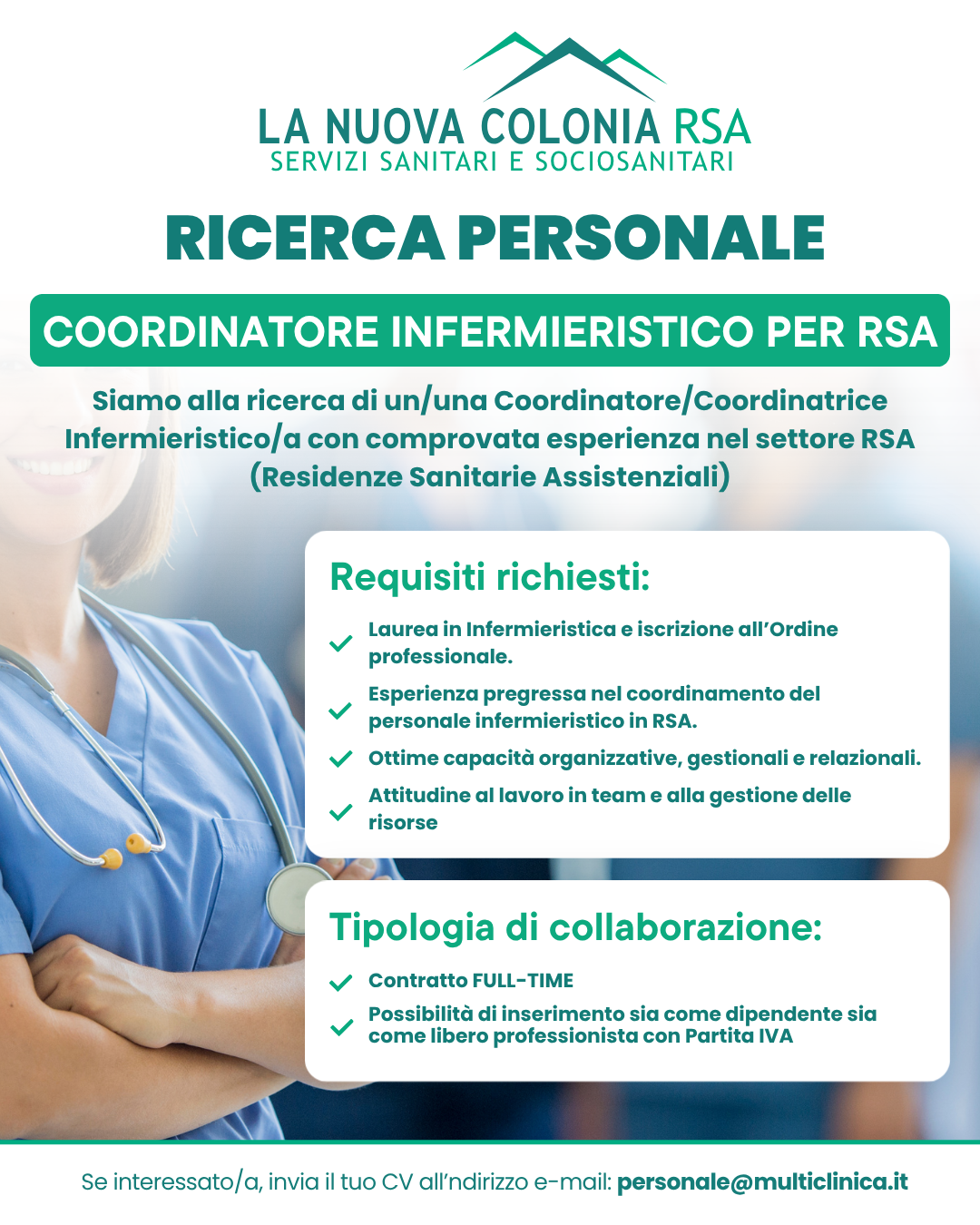 Ricerca Coordinatore Infermieristico per RSA