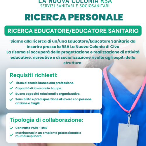 Ricerca Educatore per RSA