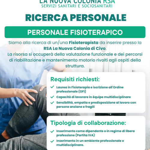 Ricerca Fisioterapista per RSA